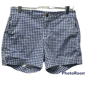 Women's Old Navy Size 2 Classic Stretch Blue Checkered Everyday Shorts